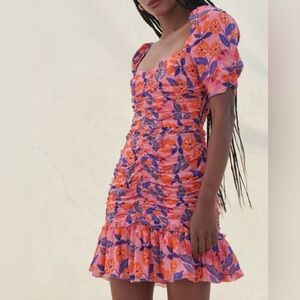 SAYLOR Floral Puff Sleeve Dress